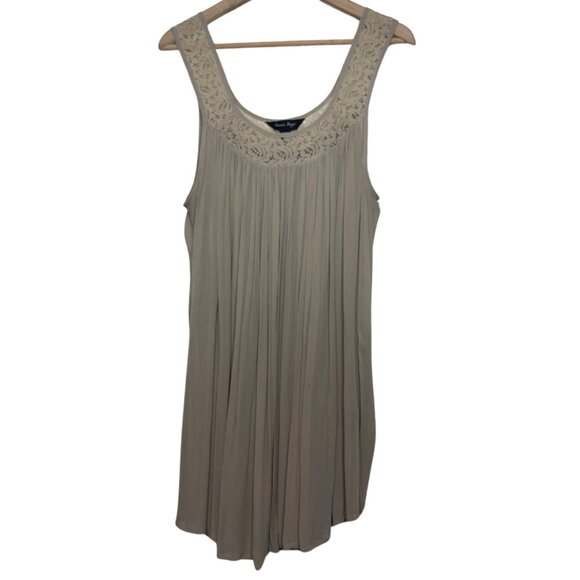 Charlie Paige Dresses & Skirts - CHARLIE PAIGE | Womens Neutral Nude Pleated Chiffon Mini Dress | Size L/XL